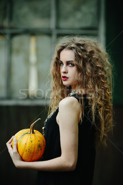 Vintage woman as witch Stock photo © tekso