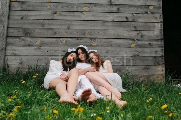 three beautiful girls Stock photo © tekso