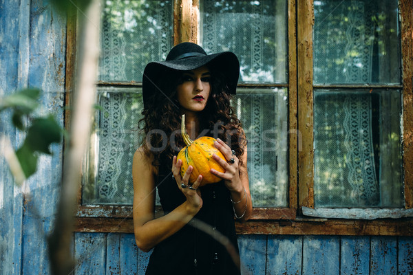 Vintage woman as witch Stock photo © tekso