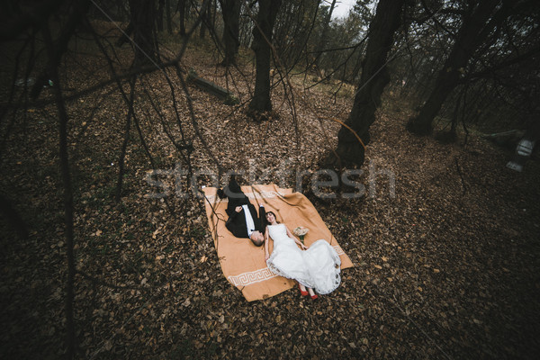 Couple lying down Stock photo © tekso