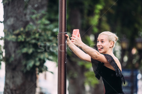 ballerina makes selfie Stock photo © tekso