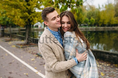 guy hugging his girlfriend Stock photo © tekso