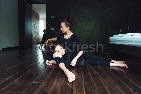 Mom and two daughters spend time together Stock photo © tekso