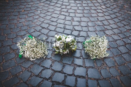 wedding bouquet on the paving stones Stock photo © tekso
