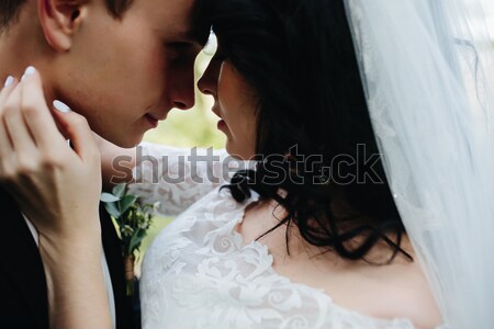 Bridal couple close to each other Stock photo © tekso