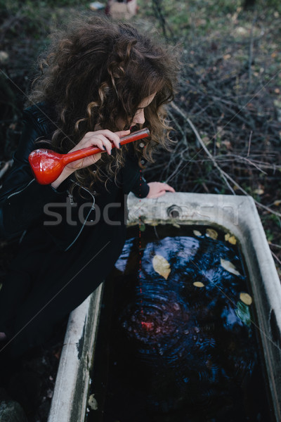 Vintage bruxa elixir mão ritual Foto stock © tekso