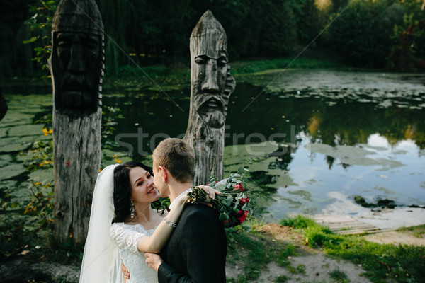 young bridal couple Stock photo © tekso