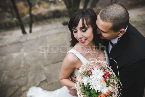 Bridal couple close to each other Stock photo © tekso
