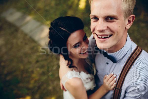 Beautiful wedding couple posing Stock photo © tekso