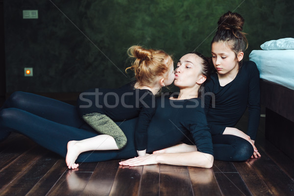 Mom and two daughters spend time together Stock photo © tekso