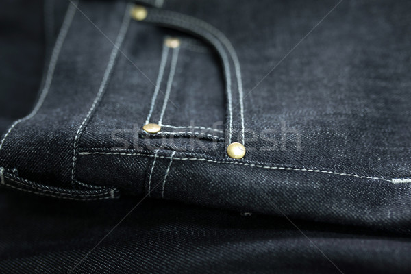 Denim jeans sluiten verschillend mode witte Stockfoto © tekso