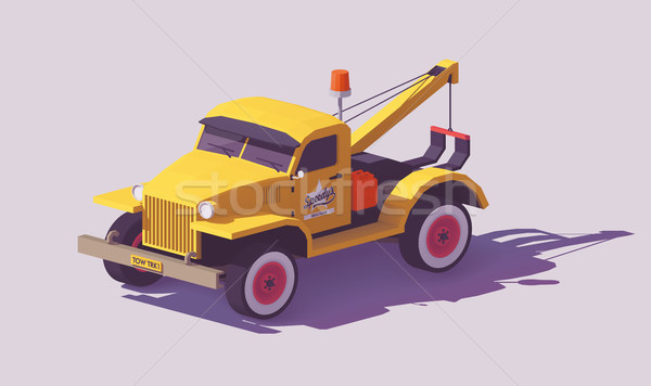 Vector low poly tow truck Stock photo © tele52