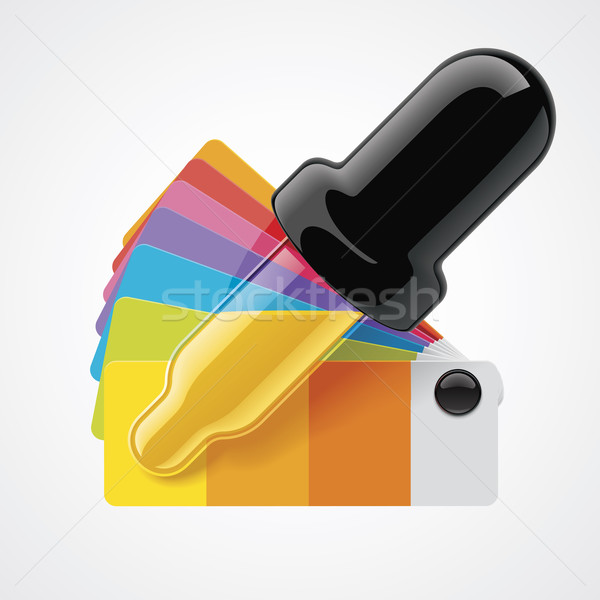 Vecteur couleur icône détaillée palette guider Photo stock © tele52