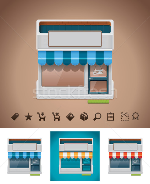 Vektör alışveriş ikon piktogramlar ayrıntılı farklı Stok fotoğraf © tele52