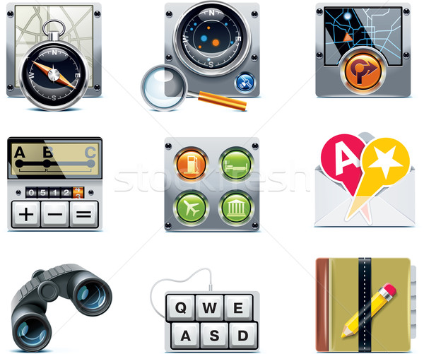 Vector GPS navigation icons. Part 2 Stock photo © tele52