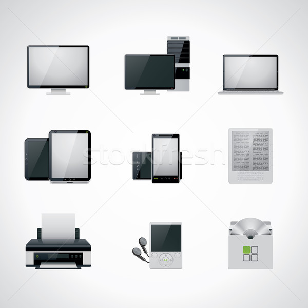 Stock photo: Vector computer icon set