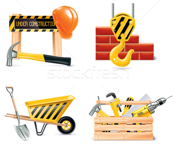 Vector Homebuilding & Renovating icon set. Part 4 Stock photo © tele52