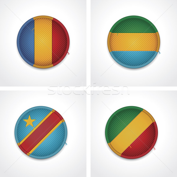 Flags of countries as fabric badges Stock photo © tele52