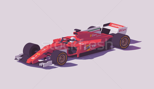 [[stock_photo]]: Vecteur · faible · formule · course · voiture · rouge