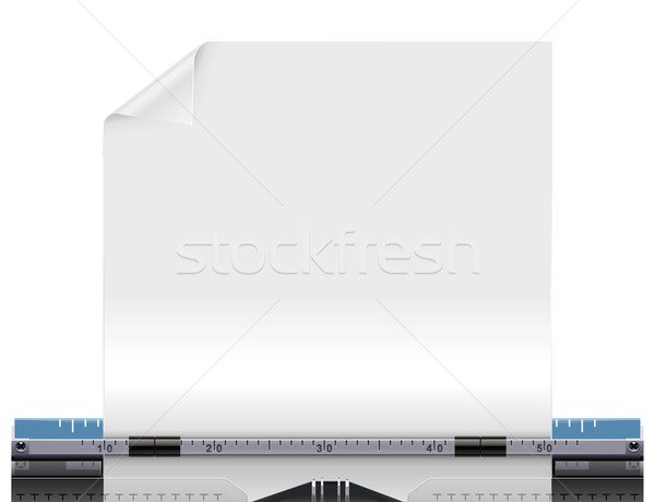Wektora retro maszyny do pisania puste papieru arkusza papieru Zdjęcia stock © tele52