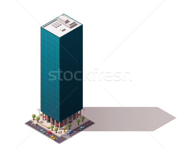 Vector isometric building Stock photo © tele52