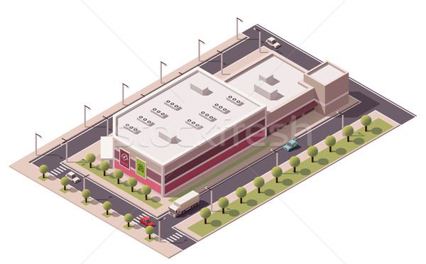 Vector isometric shopping mall Stock photo © tele52