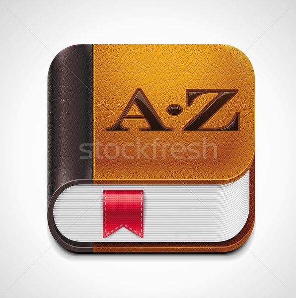 Vektor Buch Lesezeichen detaillierte Symbol Stock foto © tele52