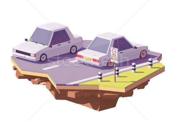 Stockfoto: Vector · laag · illustratie · emissie · verkeer · milieu