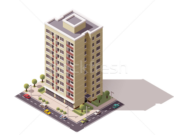 Vector isometric building Stock photo © tele52
