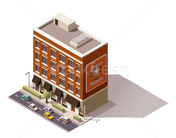 Vector isometric building Stock photo © tele52