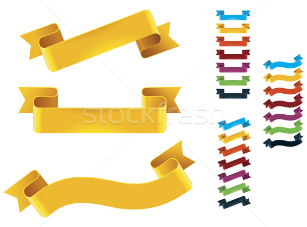 Vector ribbons set Stock photo © tele52