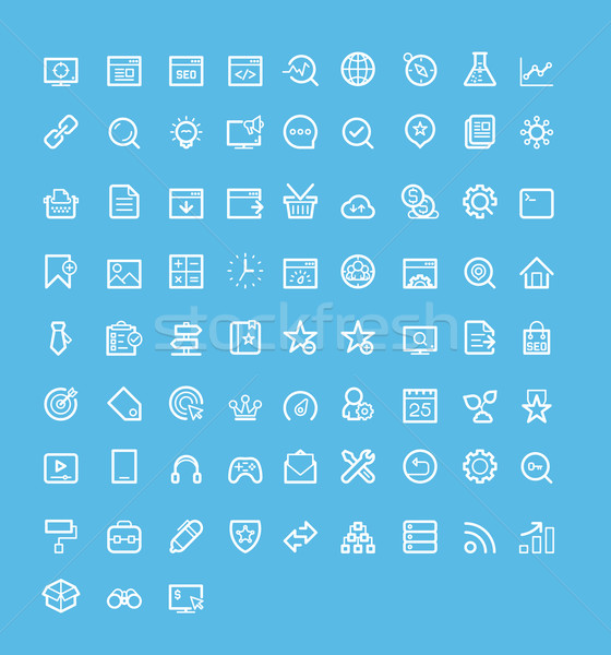 SEO icon set Stock photo © tele52