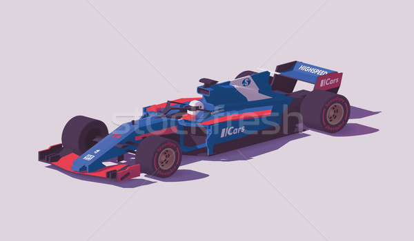Vettore basso formula Racing auto blu Foto d'archivio © tele52