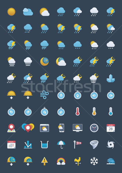 Weather icon set Stock photo © tele52