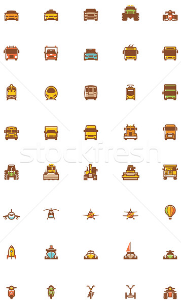 Vector transport icon set Stock photo © tele52