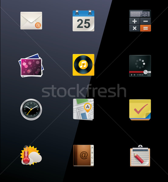 Vector mobile devices icons. Part 1 Stock photo © tele52