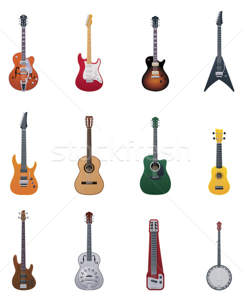 Vector guitars icon set Stock photo © tele52