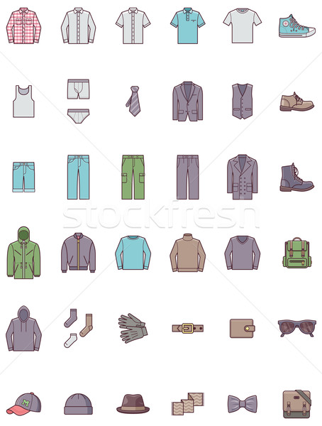 Men clothes set Stock photo © tele52
