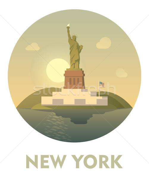 Travel destination New York icon  Stock photo © tele52