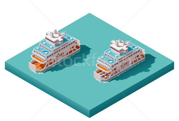 Vector isometric ferry Stock photo © tele52