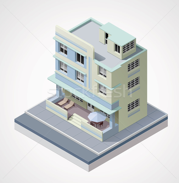 Vector isometric building Stock photo © tele52