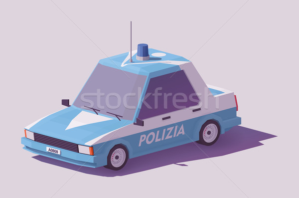 Vector low poly Italian police car Stock photo © tele52