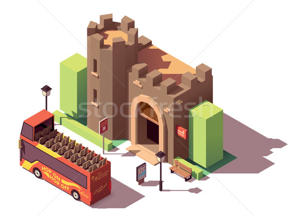 Vector isometric tourist attractions Stock photo © tele52