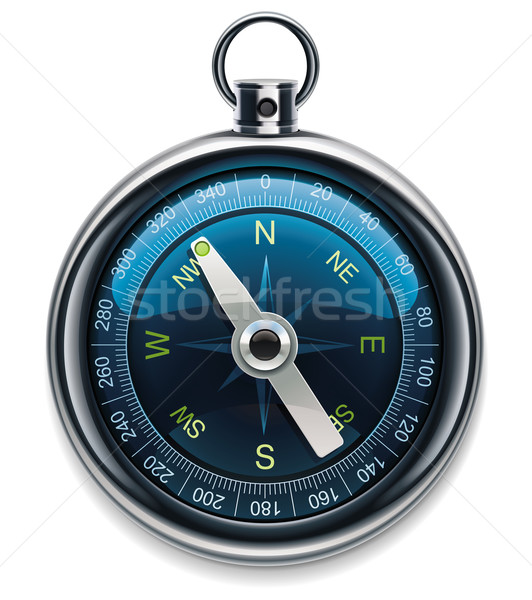 Stockfoto: Vector · kompas · xxl · icoon · gedetailleerd · icon · metaal