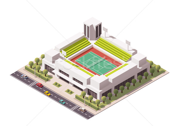 Vektor izometrikus tenisz aréna ikon stadion Stock fotó © tele52