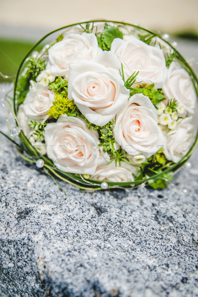 Bridal Bouquet on a Stone Stock photo © tepic