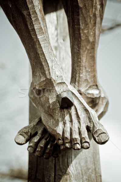 Picioare trece Isus Hristos Paşti Imagine de stoc © tepic