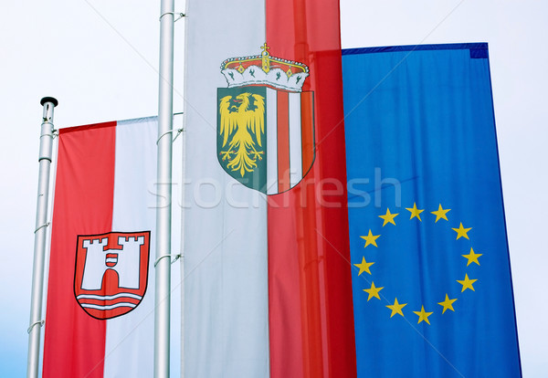 Austrian Flags Stock photo © tepic