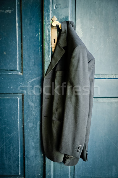 Abrigo colgante puerta manejar vintage negocios Foto stock © tepic