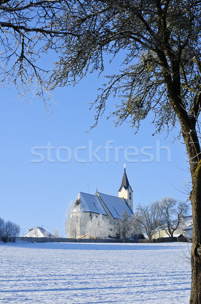 Church in Winter Landscape Stock photo © tepic